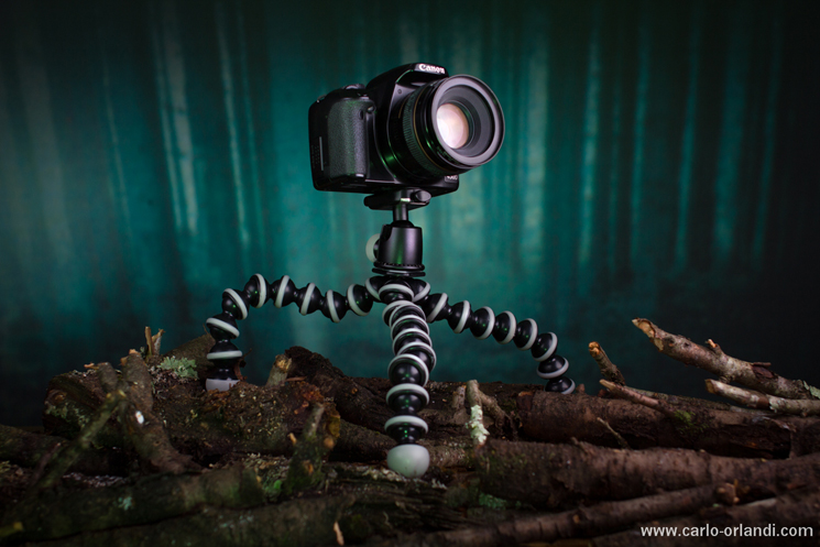 Octopus Tripod con una reflex entry level.